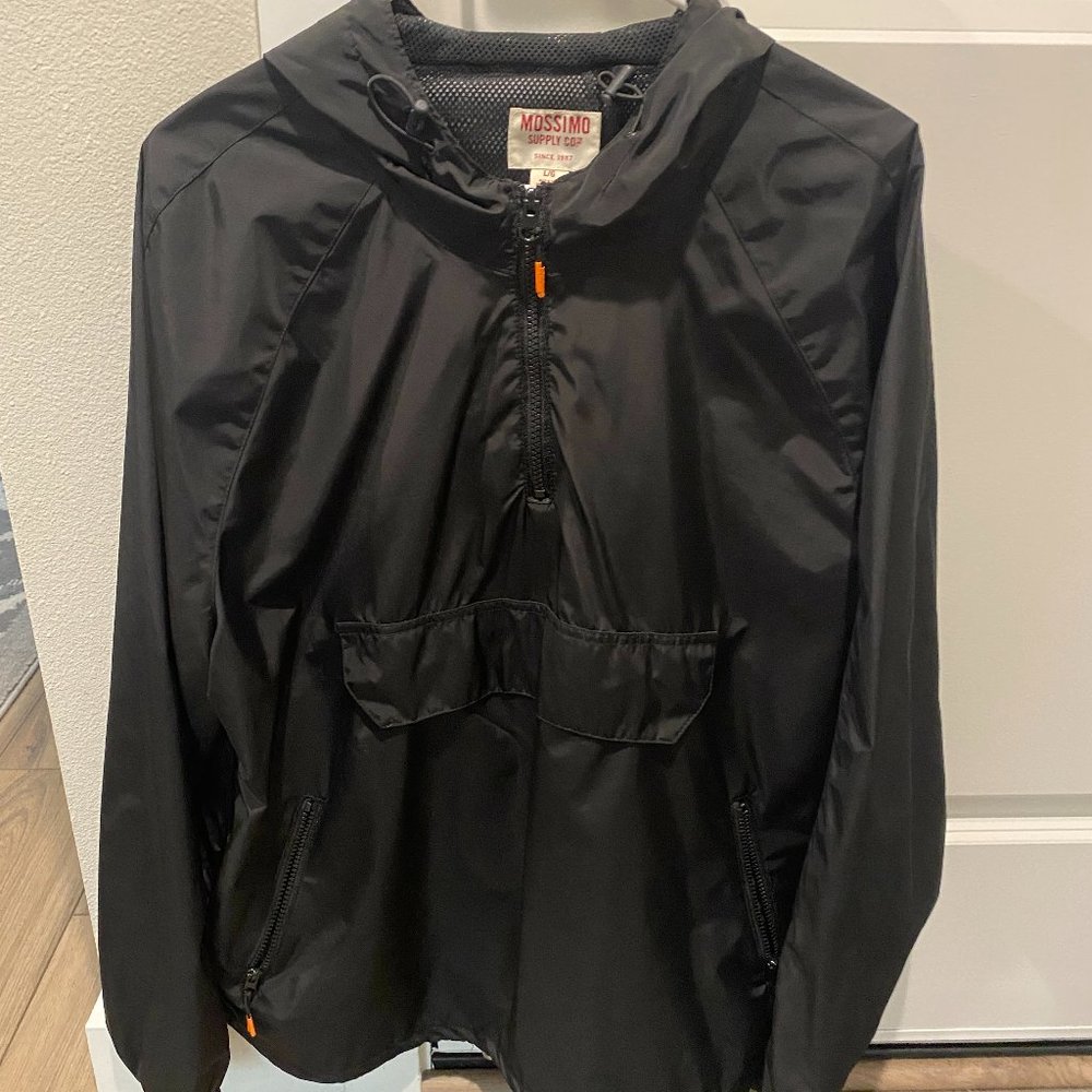 Black Mossimo Quarter-Zip Windbreaker